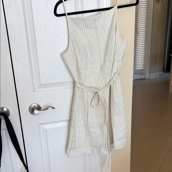 Madewell Cream Striped Jumpsuit - Picture 2 of 5